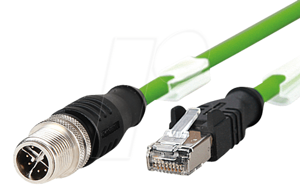 З'єднувальний кабель M12-RJ45, 8-контактний, 2 м