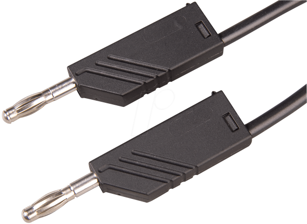 Измерительный стержень Hirschmann 1 x 1 мм², черный, 1 м