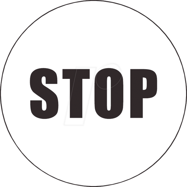 Кнопка - 1 S, STOP, срібляста, LED-кільце синє