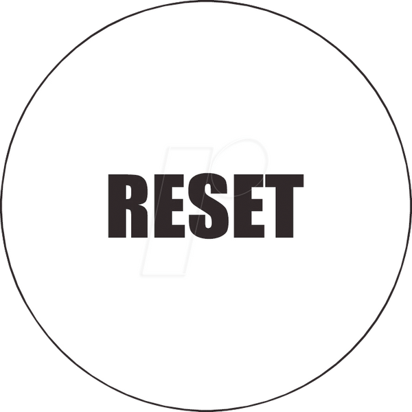 Кнопка - 1 S, RESET, срібляста, LED-кільце синє