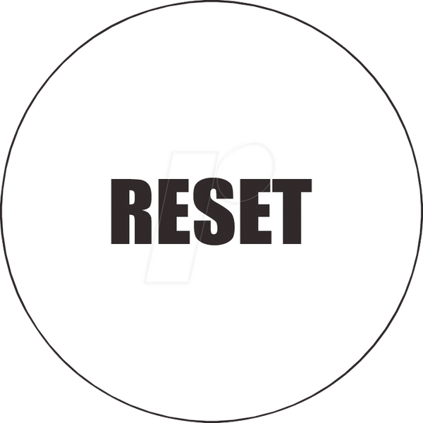 Кнопка - 1 S, RESET, срібляста, світлодіодне кільце зелене