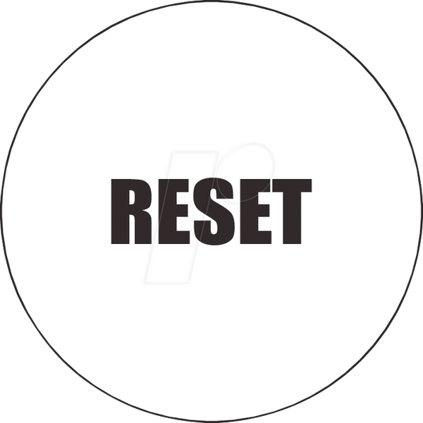 Кнопка - 1 S, RESET, срібляста, світлодіодне кільце червоне