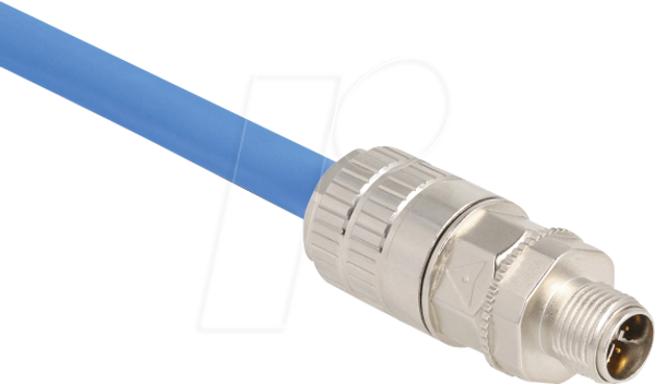 Штекер M12, 8-контактний, для польового монтажу, кат. 6A, IP67