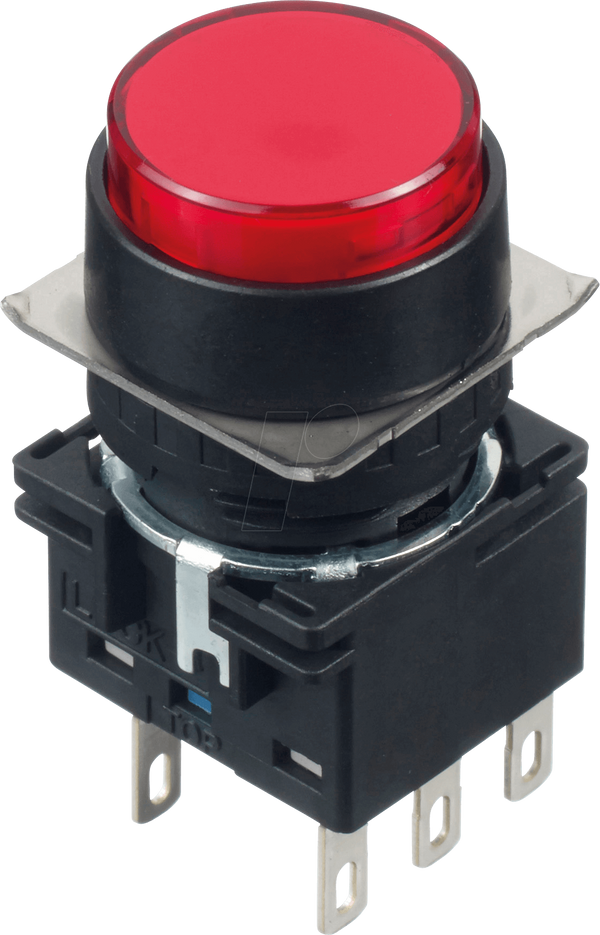 LB16mm, PB, круглий, mtnd, лінза, 24V AC/DC, rd