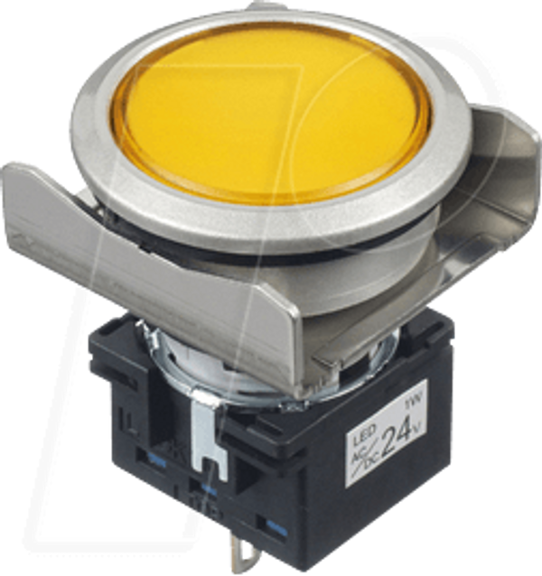 LB16mm, PB, круглий, mtnd, металевий, 24V AC/DC, yw