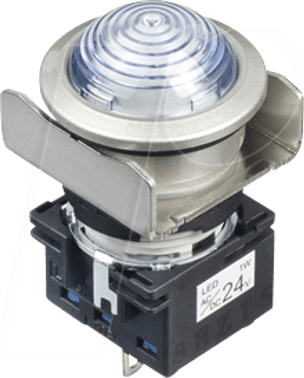 LB-16mm, PL, купольний, металевий, 24V AC/DC, ws