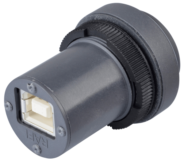 FS+ 22 - USB-прохідний роз'єм - круглий, металевий