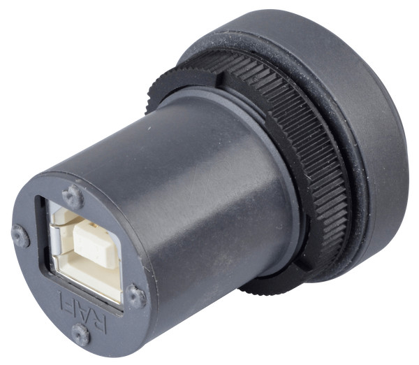 FS+ 22 - USB-прохідний порт - круглий, сіро-сланцевий