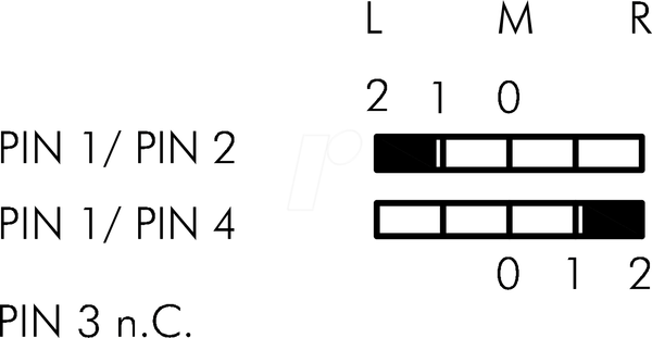 Клавішний перемикач - 2 S, чорний