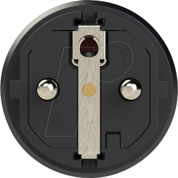 Вилка із заземлюючим контактом TopTaurus2, тип EF - CEE 7/7, чорно-синя