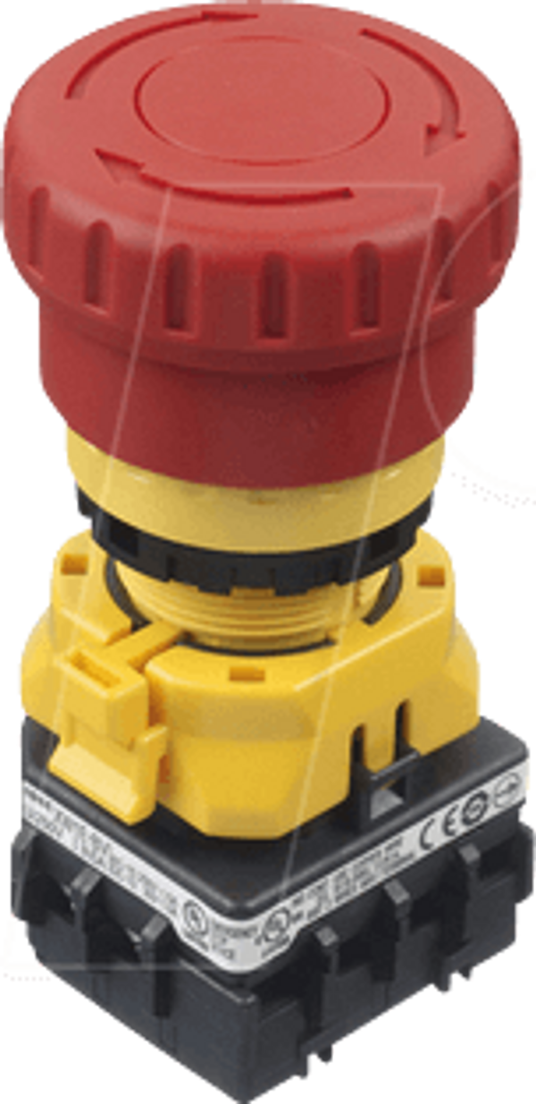 XW-22мм, E-Stop, 40мм мушля, 2NC, гвинтовий затискач