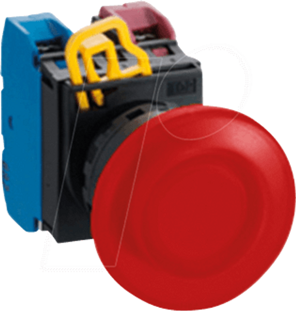 YW-22мм, PBI, грибовидний, пластиковий, мастиковий, 1NO, LED 230/240В AC/DC,