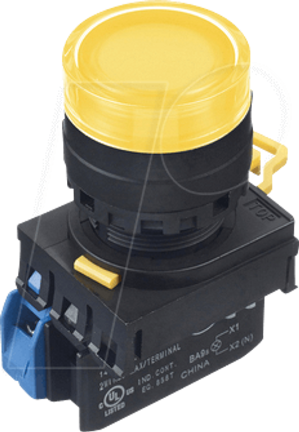 YW-22мм, PBI, вх. з повним кожухом, пластик, momt, 1NO, LED 24V A