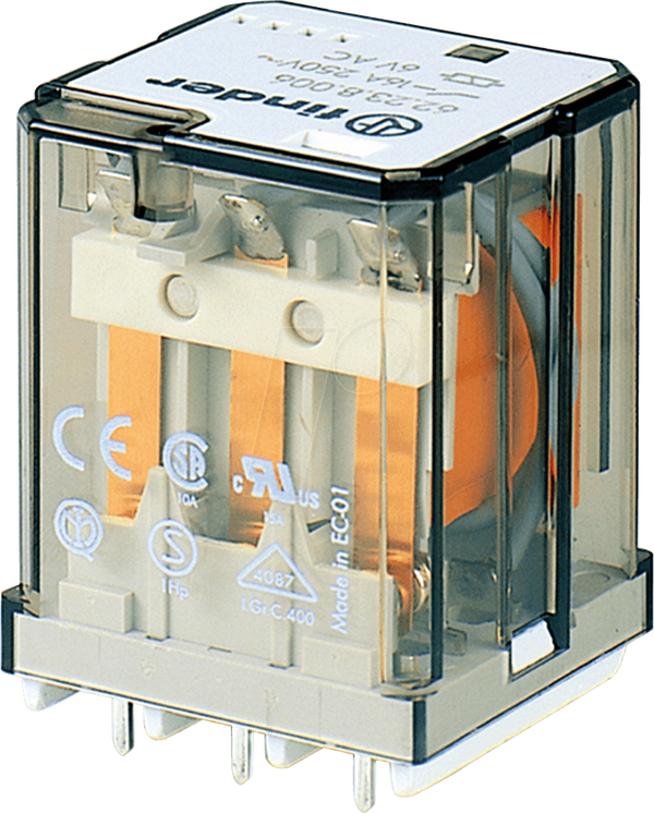 Реле PCB, 3 NO, 16 A, AgSnO2, 24 В DC
