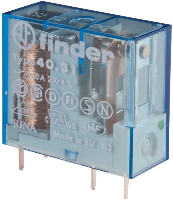 Реле PCB, 1x UM, 250 В / 10А, 6 В, RM 3,5 мм