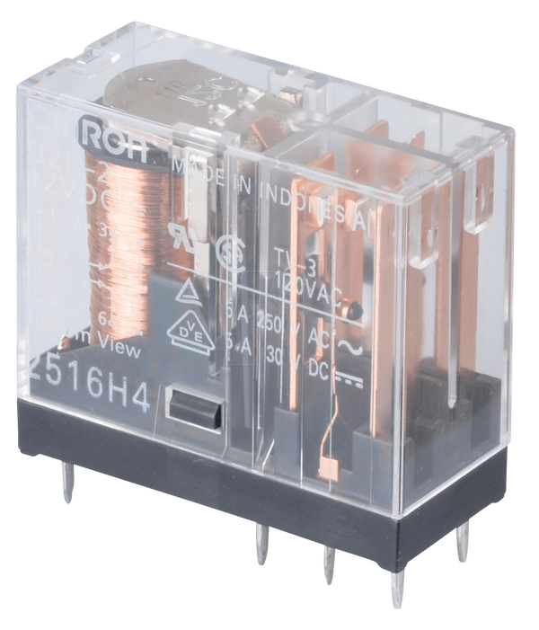 Printrelais - 2x NO/NC, 5 A, 12V DC