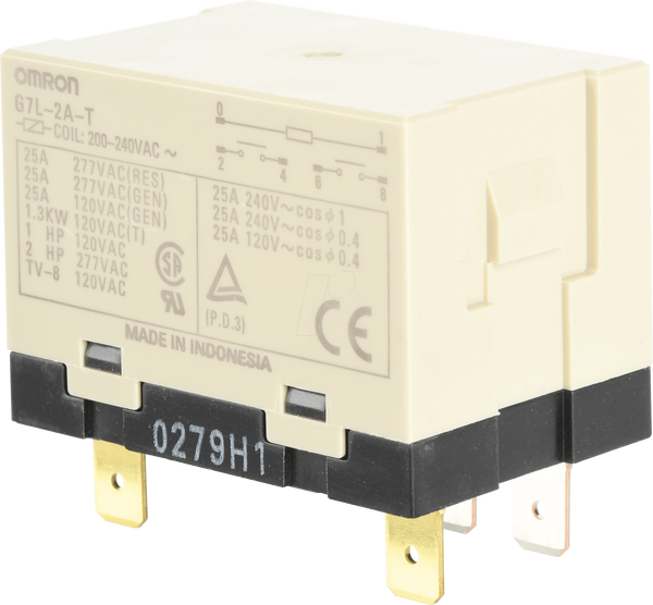 Силове реле G7L, 2 NO, 240 В AC, 2 A