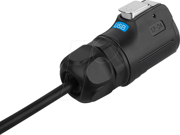 Разъем - USB 3.0 кабель типа A, штекер > штекер, защелка, IP65/6