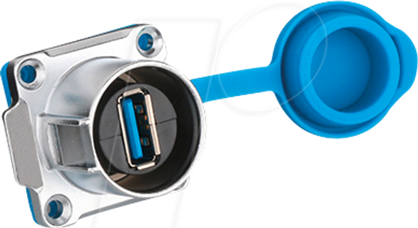 Разъем - проходная муфта USB 3.0, IP65/67
