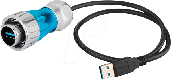 Разъем - USB 3.0 кабель типа A, штекер > штекер, байонетный, IP65/67