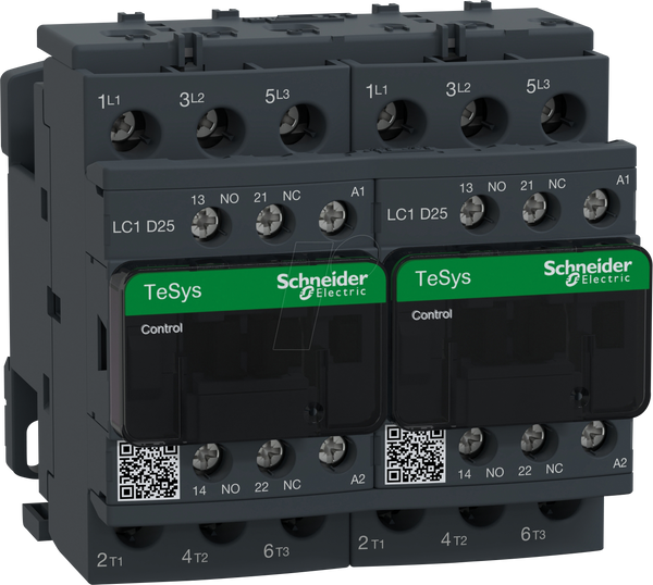 Комбінація реверсивних контакторів, TeSys D, 3-контактні, 1 NC, 1 NO, 230 В