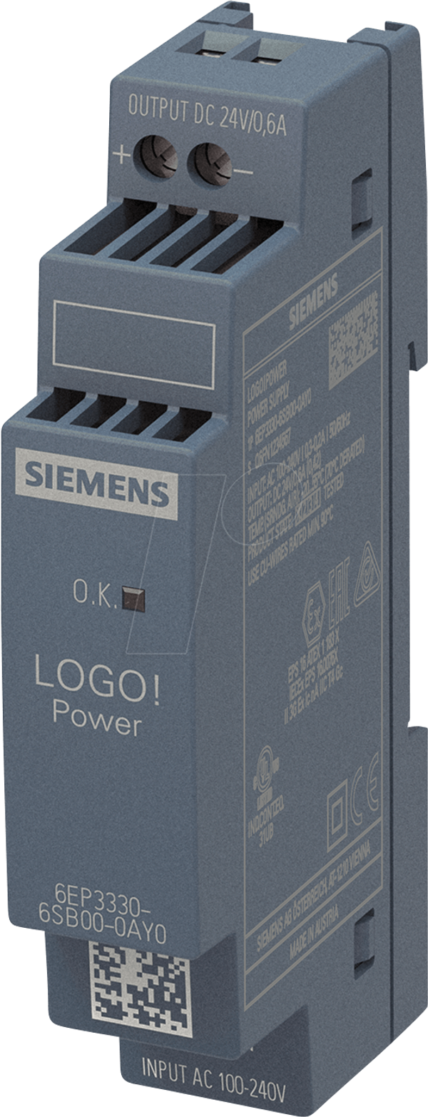 LOGO! Источник питания POWER, 0,6 А, 24 В постоянного тока