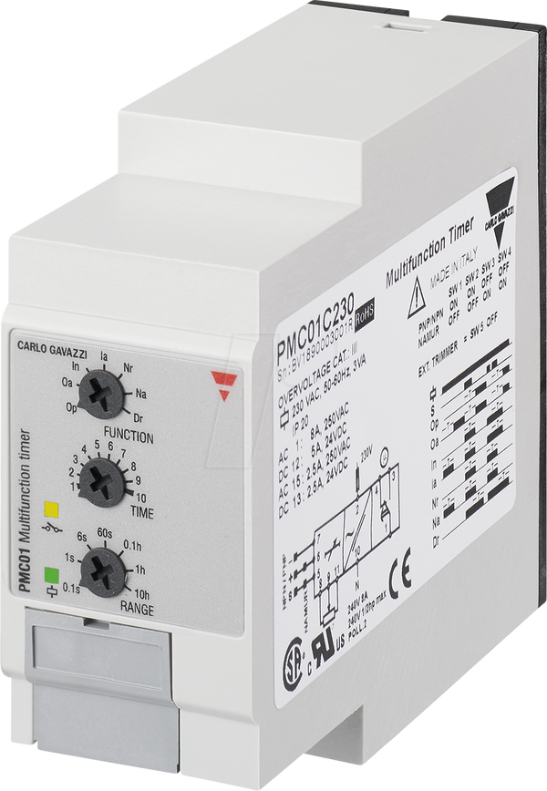 Zeitrelais PMC01, 1 Wechsler, 230 В змінного струму