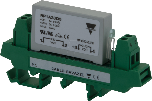 Напівпровідникове реле RP, DIN-адаптер, світлодіод, 1-полюсне, 4 A, 1 - 60 V