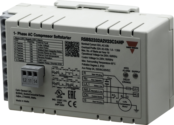 Плавний пуск для компресорів RSB, 1-полюсний, 32 A, 230 V AC
