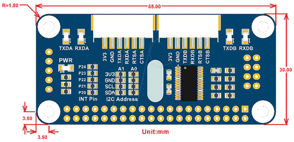 Raspberry Pi Shield - послідовне розширення, SC16IS752