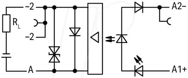 Модуль оптопари, E: 12 … 48 В пост. струму, A: 10 … 53 В пост. струму