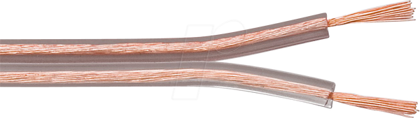 Кабель гучномовця 2x1,5 мм², 25 м прозорий CCA