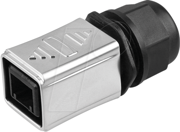 Штекер без контакту, з вирізом для штекера RJ45, металевий