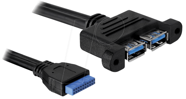 Кабель USB 3.0 Pfosten > 2x USB 3.0 A Bu 45 см