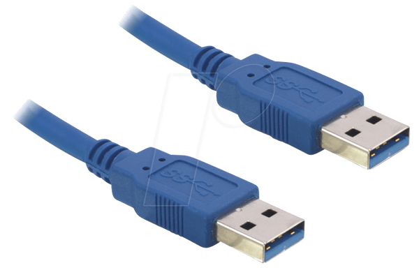 Кабель USB 3.0 A > USB 3.0 A, 0,5 м, синій