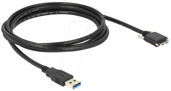 Кабель USB 3.0 A > USB 3.0 Micro-B з гвинтами, 2 м