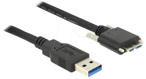 Кабель USB 3.0 A > USB 3.0 Micro-B з гвинтами, 2 м
