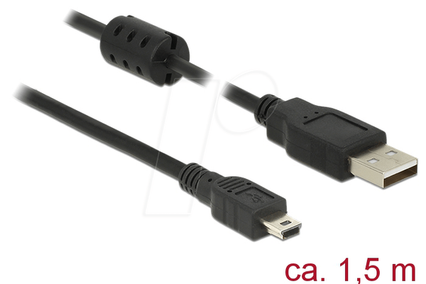 Кабель USB 2.0 Type-A чоловічий > Mini-B чоловічий 1,5 м
