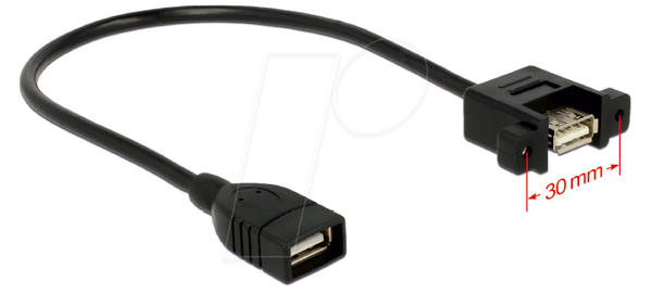 Кабель USB 2.0 A > кріплення USB 2.0 A 0,25 м