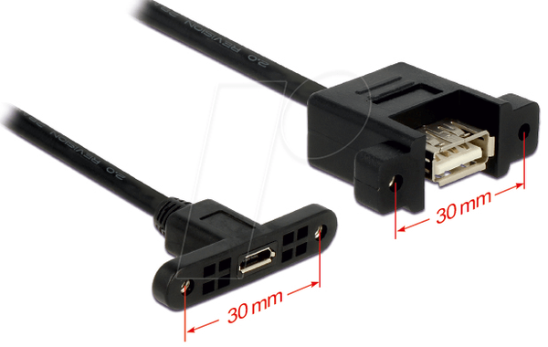 Кабель USB 2.0, роз'єм Micro B - роз'єм A, 1 м.