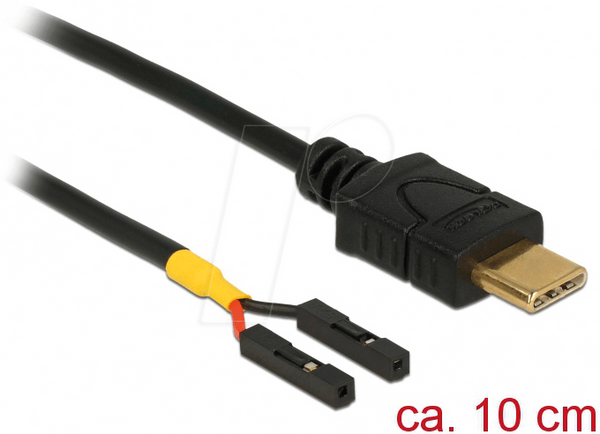 Кабель USB Type-C чоловічий > 2x pin роз'єм жіночий з окремим живленням 10 C