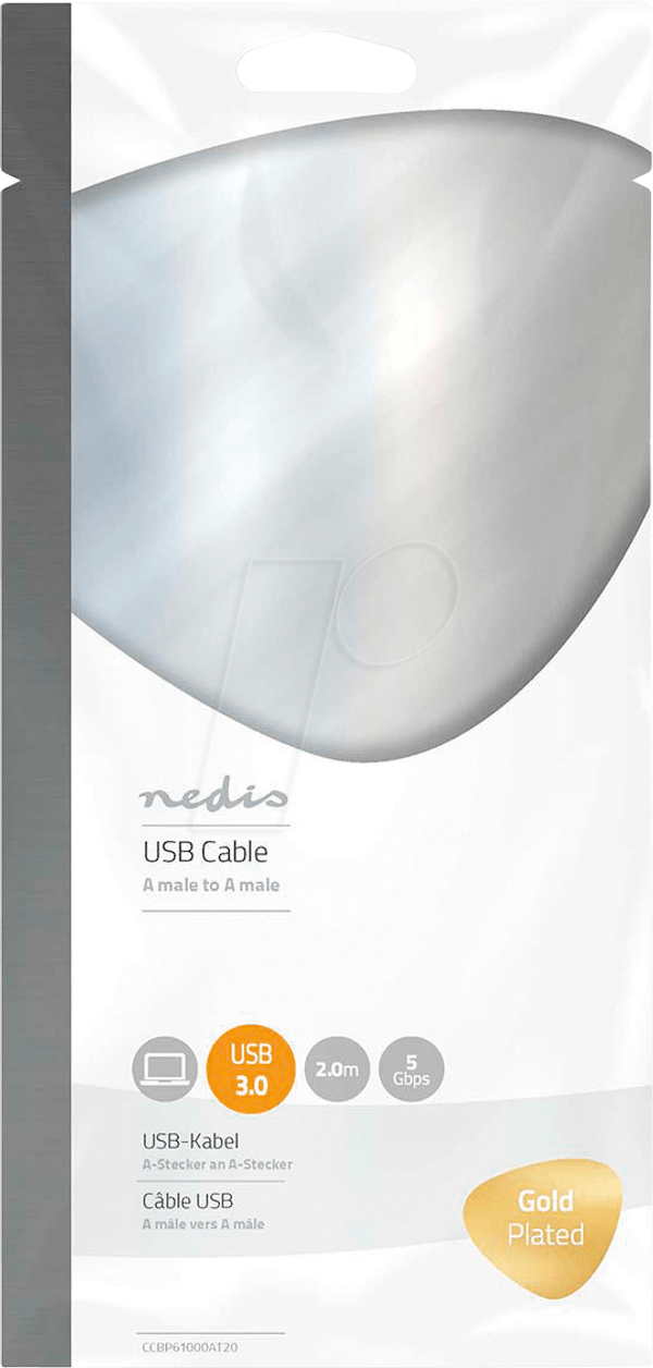 Кабель USB 3.0, A чоловічий > A чоловічий, 2 м