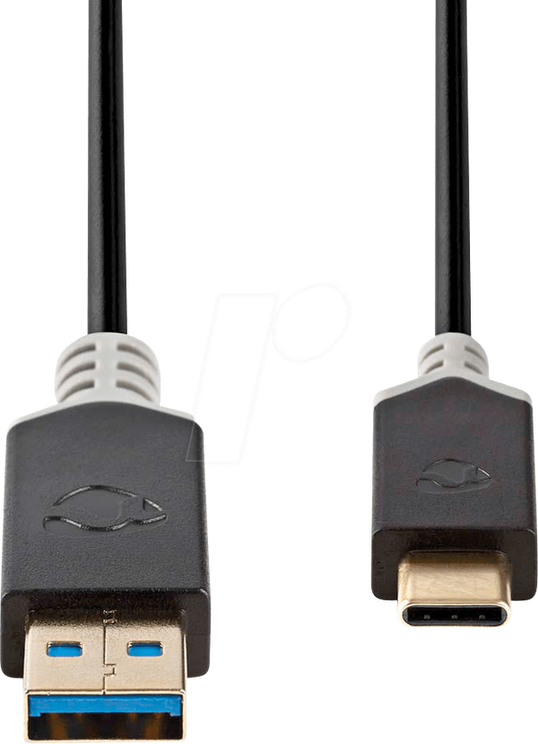 Кабель USB 3.0, чоловічий, тип C > A чоловічий, 1 м