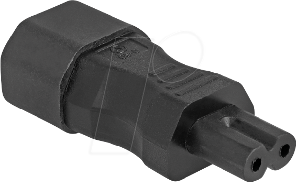 Адаптер живлення IEC 60320 - C14 на C7, чоловічий / жіночий, 2,5 A, прямий