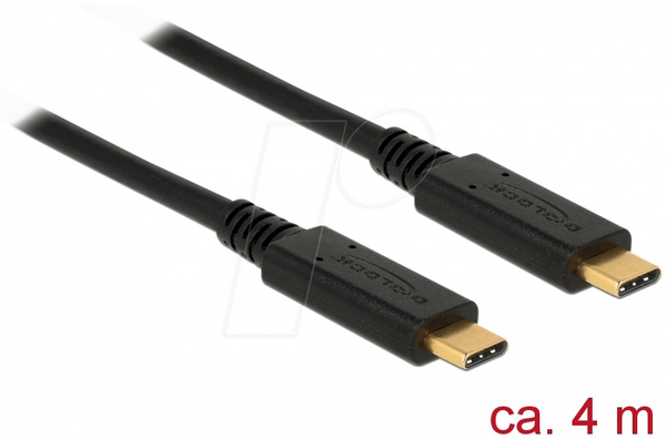 Кабель Delock USB 2.0 C чоловічий > C чоловічий 5A 4 м