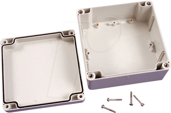Пластиковий корпус, серія 1554, 120 x 120 x 80 мм, сірий