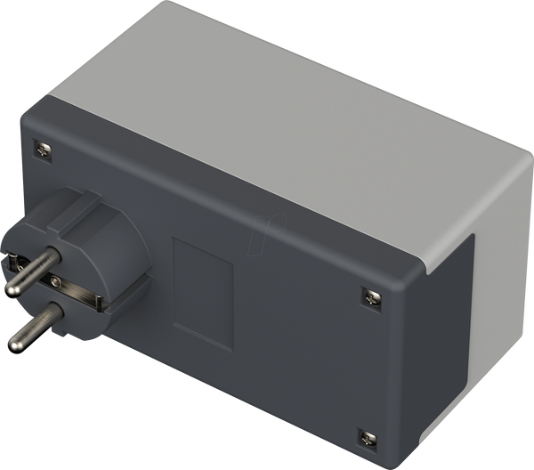 Корпус вилки с заземляющим контактом, 120 x 65 x 66 мм, степень защиты IP40.