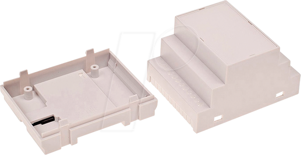 4U65090907310: Top-hat Rail Housing, 88 X 90 X 65 Mm, Light Gray At