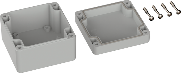 Промисловий корпус, 82 x 80 x 55 мм, IP66, світло-сірий