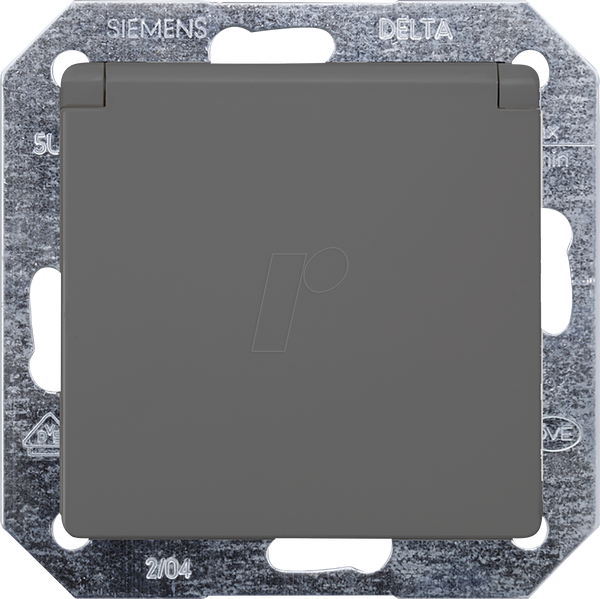 DELTA i-system, розетка із заземлюючим контактом 10/16 A 250 V